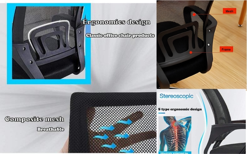 Thiết kế chất liệu lưới thông thoáng và bo cong ôm nhẹ mang đến sự thoải mái cho người dùng. 