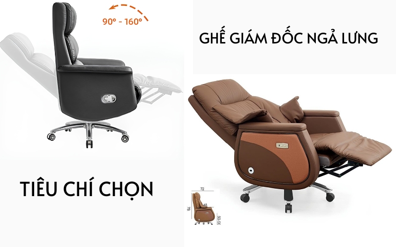 6 tiêu chí chọn ghế giám đốc ngả lưng bền, đẹp và thoải mái